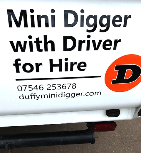 Duffy Mini Digger for hire