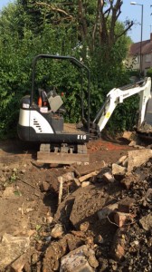 duffy mini digger and driver hire project photo