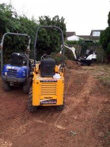 duffy mini digger and driver hire project photo